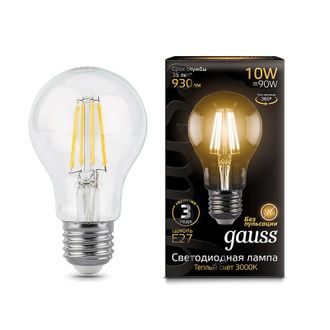 Лампа светодиодная Gauss LED Filament A60 E27 10Вт 930Лм 2700К (102802110)
