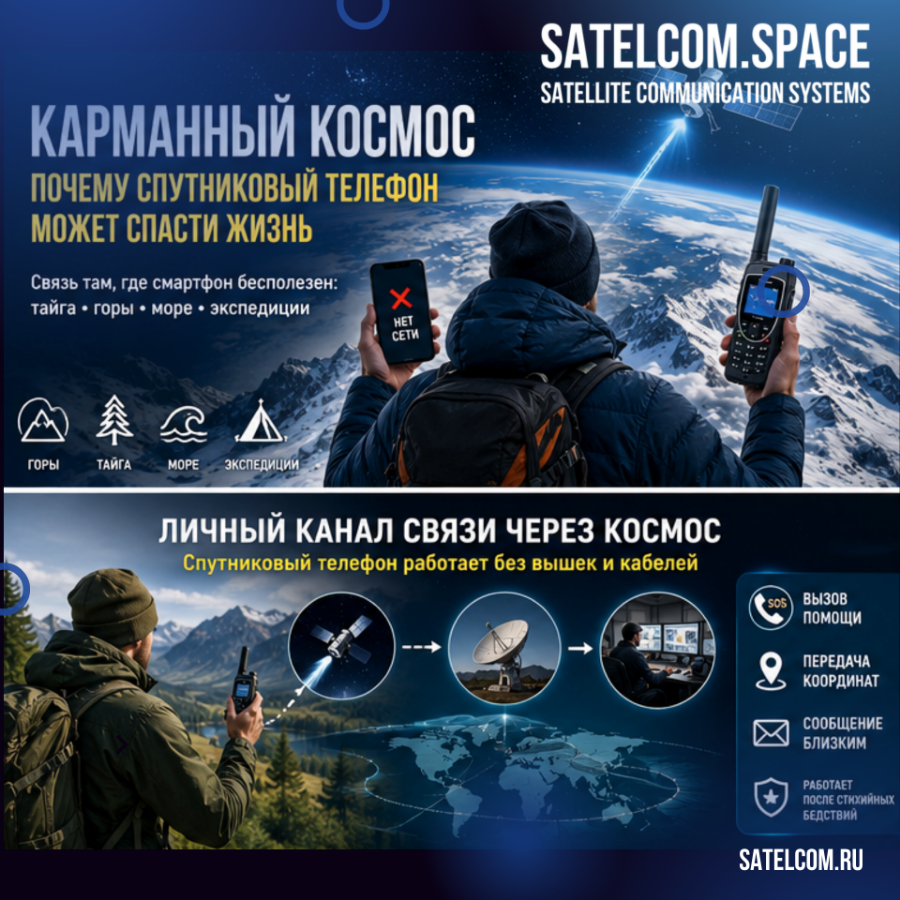 Спутниковый мобильный телефон как личный канал связи в обход земных сетей