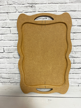 Поднос фигурный №1 370*240 заготовка для росписи и декупажа