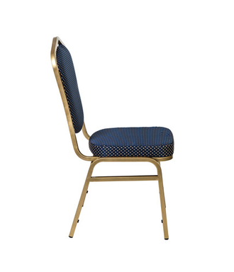 Банкетный стул Квадро 20мм (базовый) – золотой, синяя корона