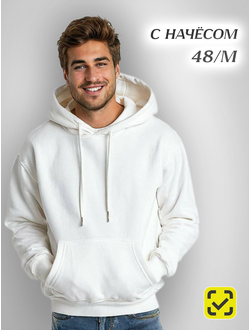 ТОЛСТОВКА БЕЛАЯ с НАЧЕСОМ ПРЕМИУМ ДЛЯ СУБЛИМАЦИИ размер 48 M