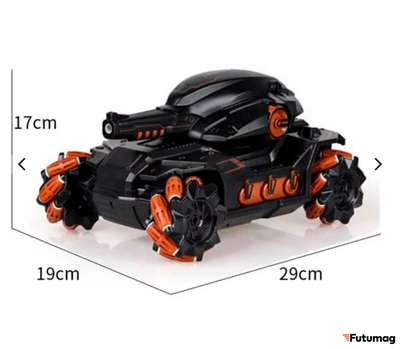 Радиоуправляемый Танк с гидрогелевыми снарядами Fighter 4WD Коричневый