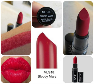 Матовая помада NYX Matte 18 Bloody Mary (Кровавая Мэри)