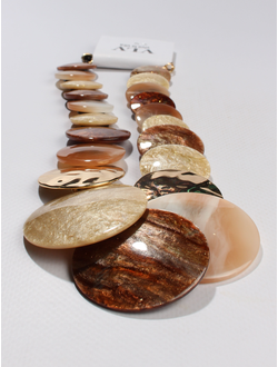 Колье "КРУГИ" бежевое