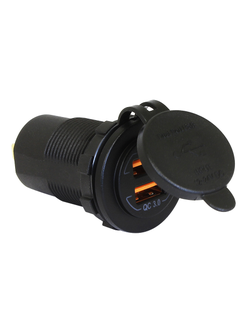 Гнездо питания с USB-разъемами, ускоренный заряд Qualcomm Quick Charge 3.0 (QC3.0)