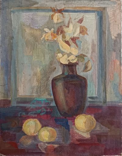 &quot;Осенний натюрморт&quot; холст на картоне масло 1970-е годы