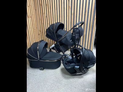 Детская коляска 3 в 1 Luxmom 777 Черный