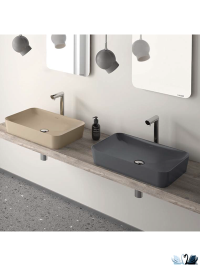 Раковина Creavit Ultra UL060-00CM00E-0000 Cappucino накладная, матовая, бежевая