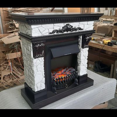 Электрокамин Остия BL с очагом Fobos