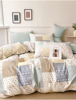 Постельное белье TANGO комплект сатин двуспальный 180x210x1 220x245x1 70x70x2 TS02-X282-70