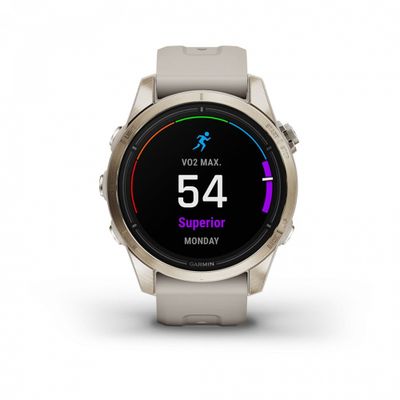 Умные часы Garmin Epix Pro Gen 2 Sapphire Edition 42 мм, золотистый корпус со светло-песочным ремешком 010-02802-11
