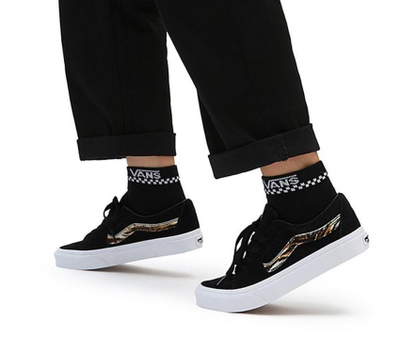 Кеды Vans Sk8-Low (Soft Suede) Black/Tiger