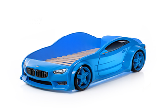 кровать-машина объемная EVO БМВ синий