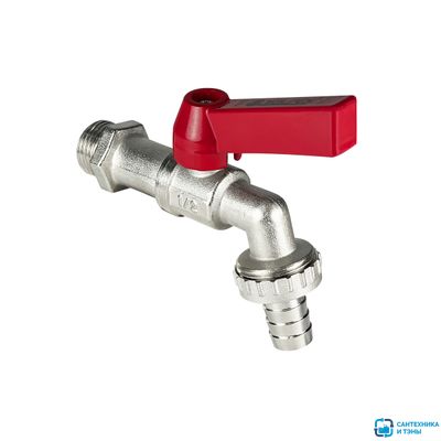 Кран водоразборный шаровой 1/2&#039;&#039; рукоятка, с носиком valfex