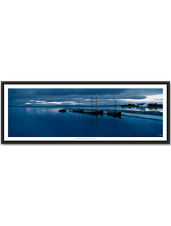 Постер Рыболовные суда Коннемара "Hookers-Connemara" Филиппа Плиссона Art Boat/OE 339.01.140NC 33x95см в черной рамке с веревкой