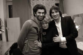 с Николаем Цискаридзе  /Российский артист балета и педагог, солист балета Большого театра в 1992-2013 г.г. Народный артист России/ и Мариной Неёловой  /Народная артистка РСФСР/