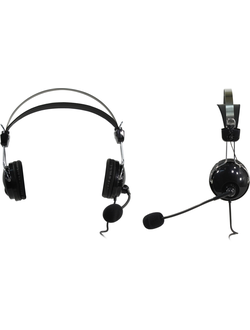 Наушники с микрофоном (гарнитура) A4Tech HS-7P (черные)