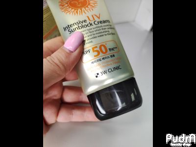 3W CLINIC Солнцезащитный крем Intensive UV Sun Block Cream SPF 50+ PA+++, 70 мл