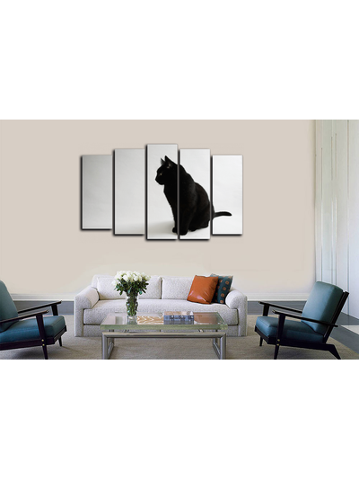 Модульная картина &quot;Черный кот&quot;