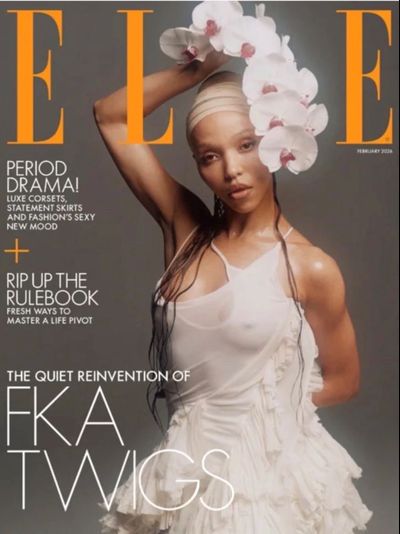 Elle UK Magazine February 2026 FKA Twigs Cover, Intpressshop
