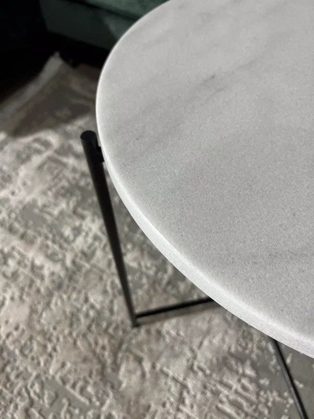 Кофейный столик со столешницей из мрамора BIANCO IBIZA 25-258