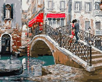 Картина по номерам 40х50 GX 8363 Венецианский мостик