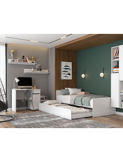 Токио Кровать односпальная 0,9+Кровать выкатная 0,9 (без основания)