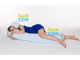 Подушка Биосон для сна на боку форма Г 230 см с наполнителем холлофайбер +  наволочка комбинированная