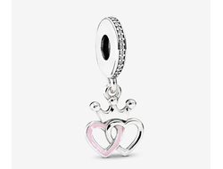 Кулон Коронованные сердца pandora  791963CZ