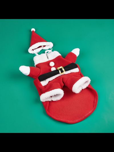 Новогодний костюм Санты для собак и кошек