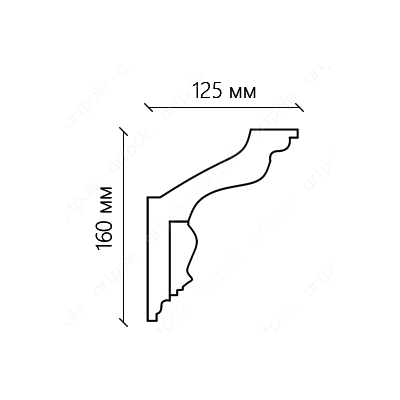 Карниз орнаментальный SK144N (наборный)