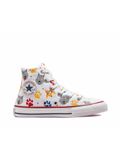 Кеды Converse Chuck Taylor All Star Wolf Pack детские белые высокие 672912C