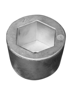 Цинковый анод Tecnoseal 01051 Ø42x34мм полусферический для подруливающего устройства Sidepower SP125T-285TC