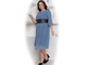 Женственное платье А-образного силуэта арт. 6088 (цвет голубой) Размеры 52-68