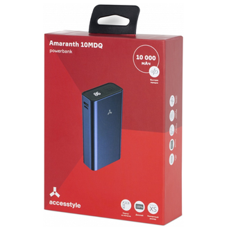 Внешний аккумулятор Accesstyle Amaranth 10MDQ 10000 мАч синий