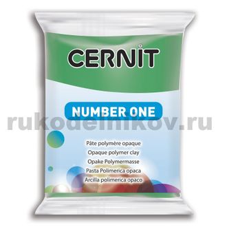 полимерная глина Cernit Number One, цвет-green 600 (зеленый), вес-56 грамм