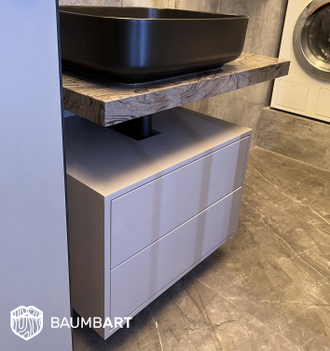 Тумба для ванной комнаты ЭММА 2В  RAL 9007