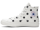 Кеды Converse Play Comme Des Garcons высокие белые в горошек