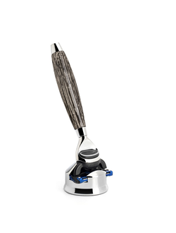 Бритва Muehle Edition, Fusion, мореный дуб, стерлинговое серебро