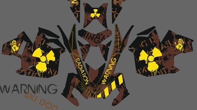 Наклейки на снегоход ski doo summit - 2010 2011 2012 2013 Радиация №1414