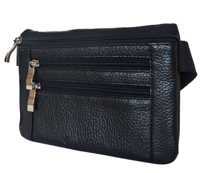 Кожаная поясная сумка Roana black (арт. 7007-01)