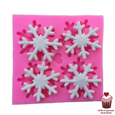 Молд Четыре снежинки