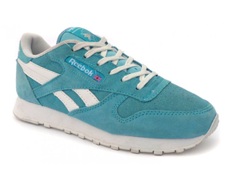 Кроссовки Reebok classic голубые замшевые