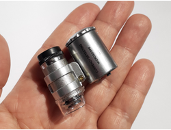 Микроскоп 60х портативный с подсветкой (светодиодная, ультрафиолетовая), 28 г №20013