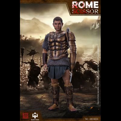 Римский гладиатор скисор (арбелас) в золотой броне - Коллекционная ФИГУРКА 1/6 Imperial Army Hunting Ground Fighter SCISSOR Gold Edition (HH18035) - HHMODEL &amp; HAOYUTOYS
