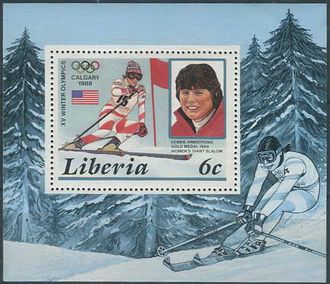 Горные лыжи. Либерия. Калгари-1988