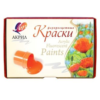 Краски акриловые Луч Флуоресцентные 6 цв., 22С 1410-08