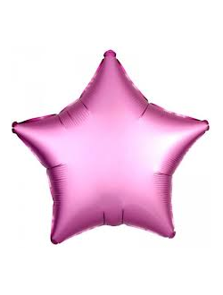 Шар Звезда, Сатин, Розовый Люкс
