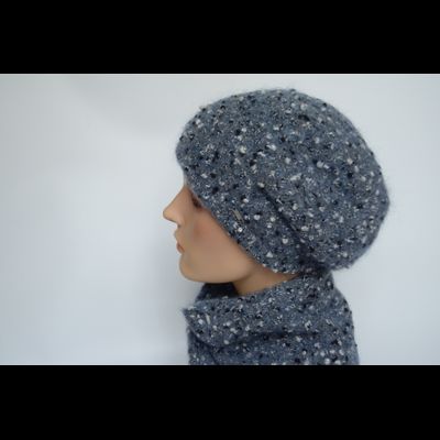 Вязаный шарф из шерсти мериноса Vizio Италия 8074 джинса