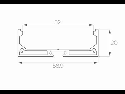 Алюминиевый профиль 4L-6020-S ANOD